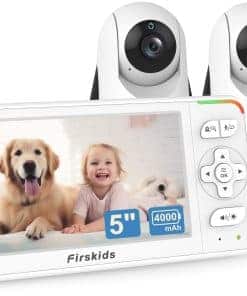 Monitor de Bebé Firskids con 2 Cámaras, Video Monitor de