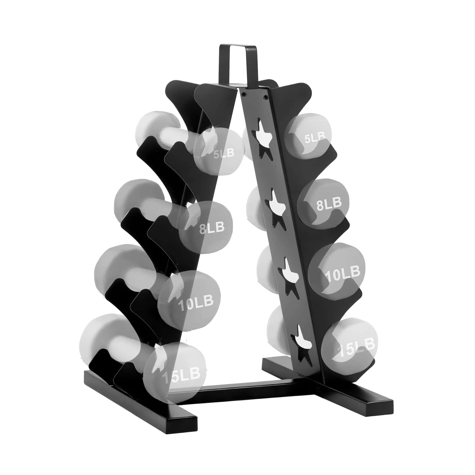 Estante de Dumbbells de 4 Niveles Specvoko, Soporte de