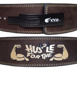 Cinturón de Levantamiento de Pesas Hustle for -Café Oscuro