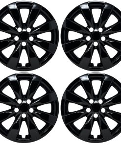 Cubierta de rueda negra brillante de 16 pulgadas de alta