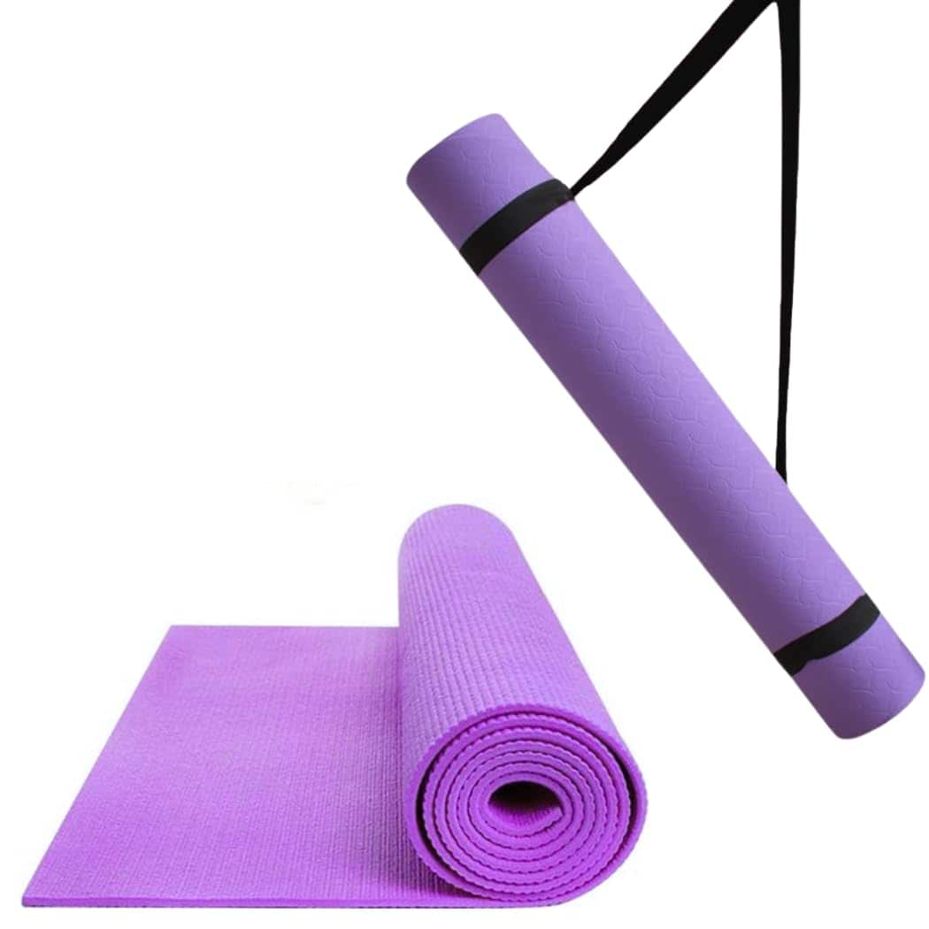 Tapete de Yoga Grueso para Ejercicio & Pilates -Púrpura