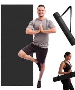 Tapete de Yoga Grueso para Ejercicio & Pilates -Negro