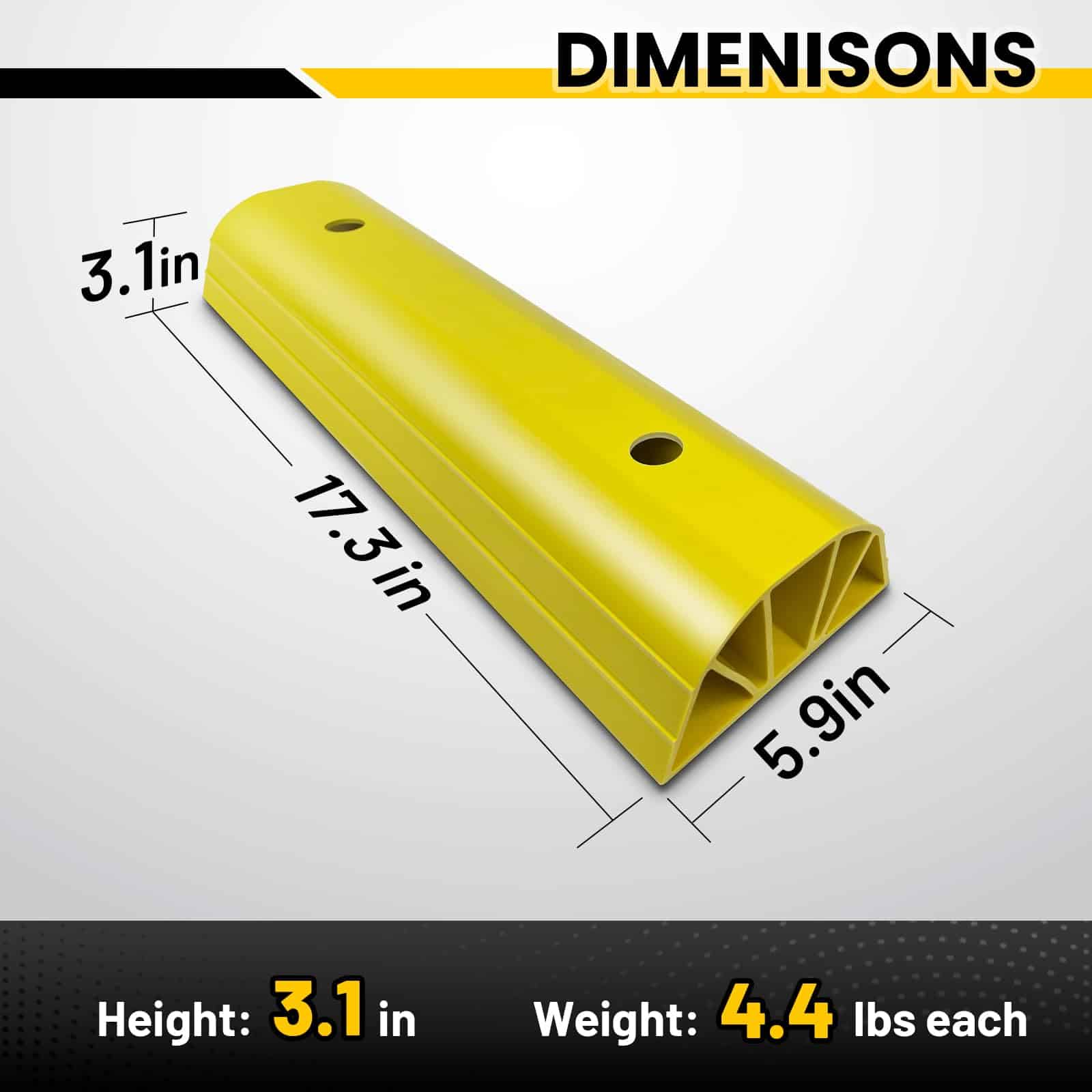 Topes para Garaje de HOXWELL para Piso de Garaje Alta - Imagen 3