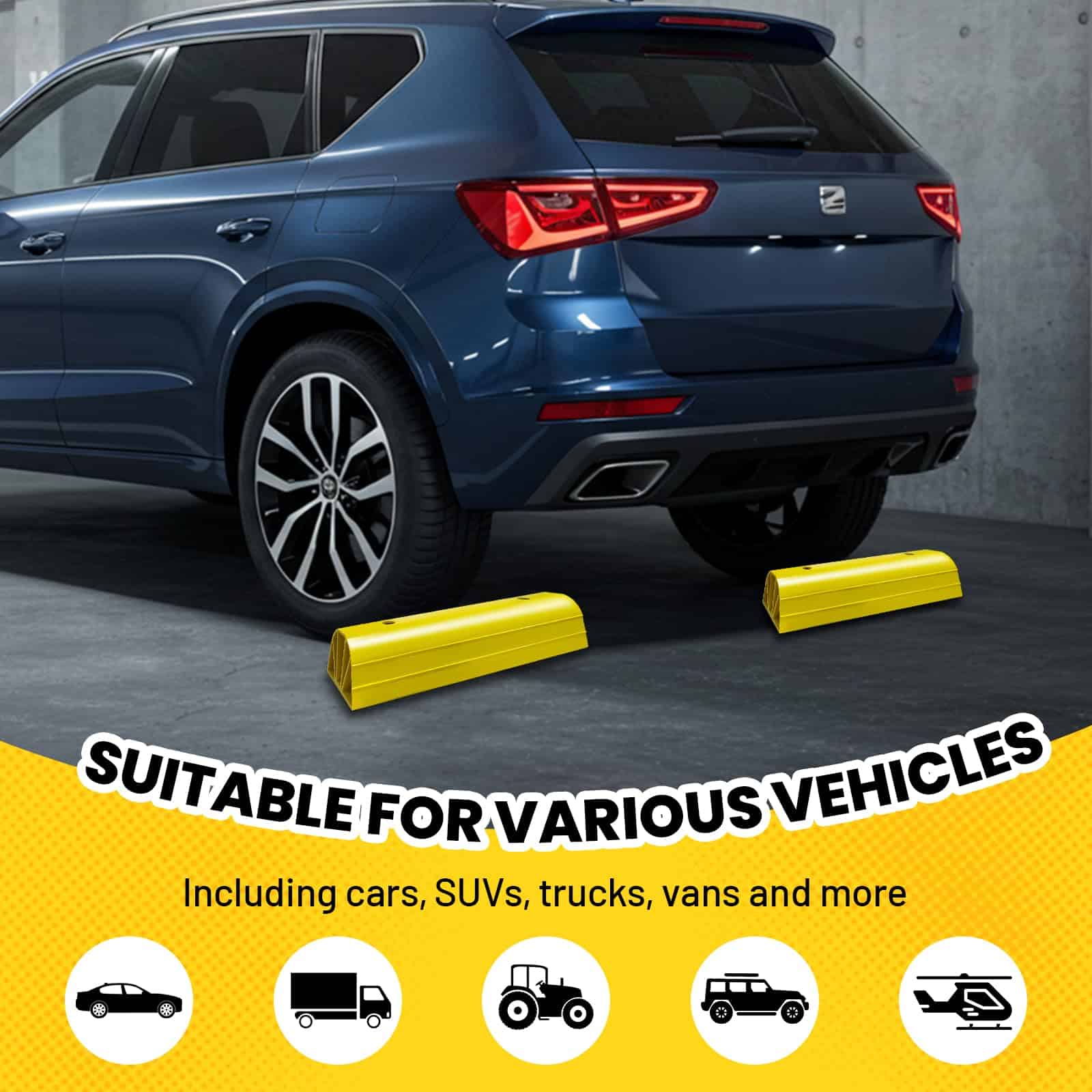 Topes para Garaje de HOXWELL para Piso de Garaje Alta - Imagen 7