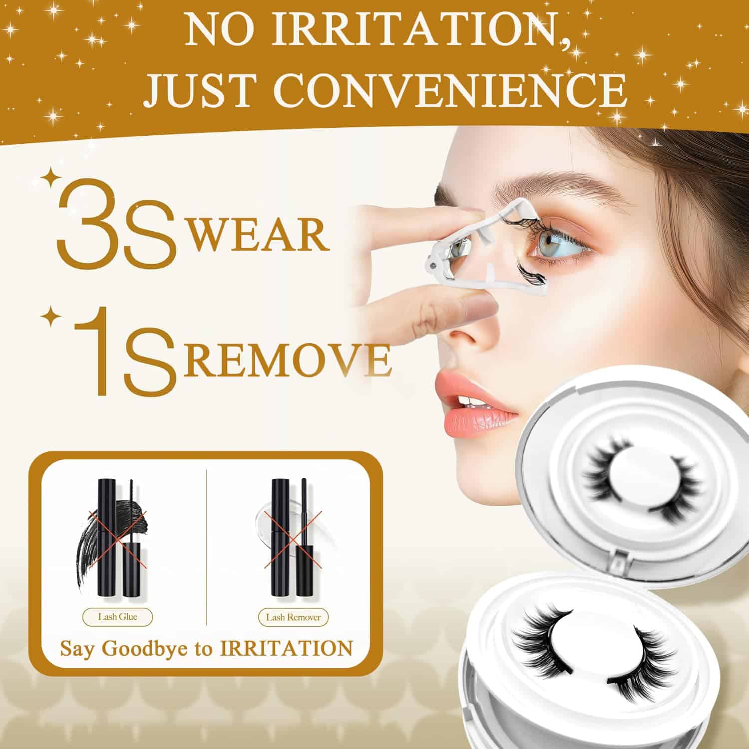 Ginani Magnetic Lashes Kit - Pestañas Magnéticas con - Imagen 6