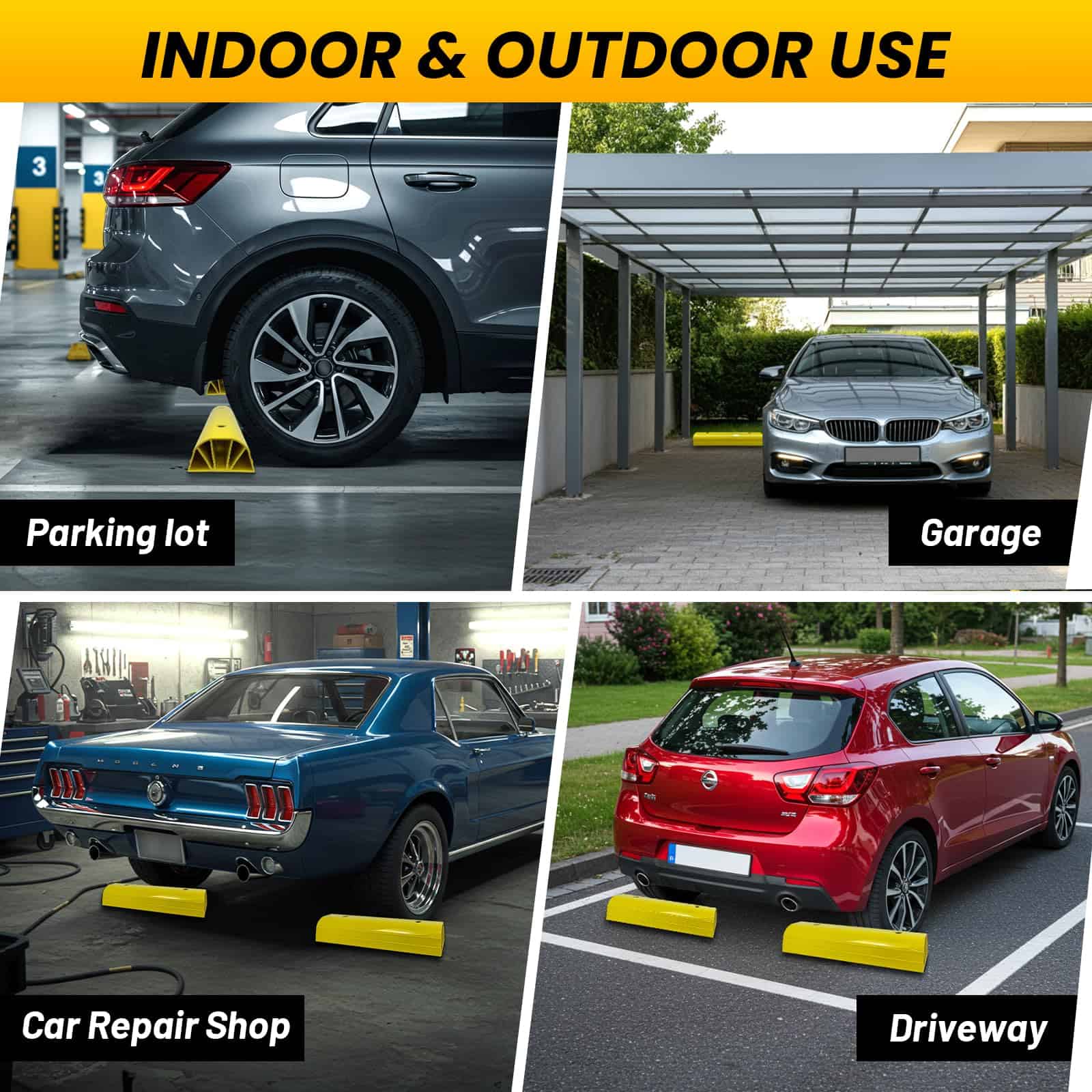 Topes para llantas de garaje HOXWELL de 22 pulgadas para - Imagen 7