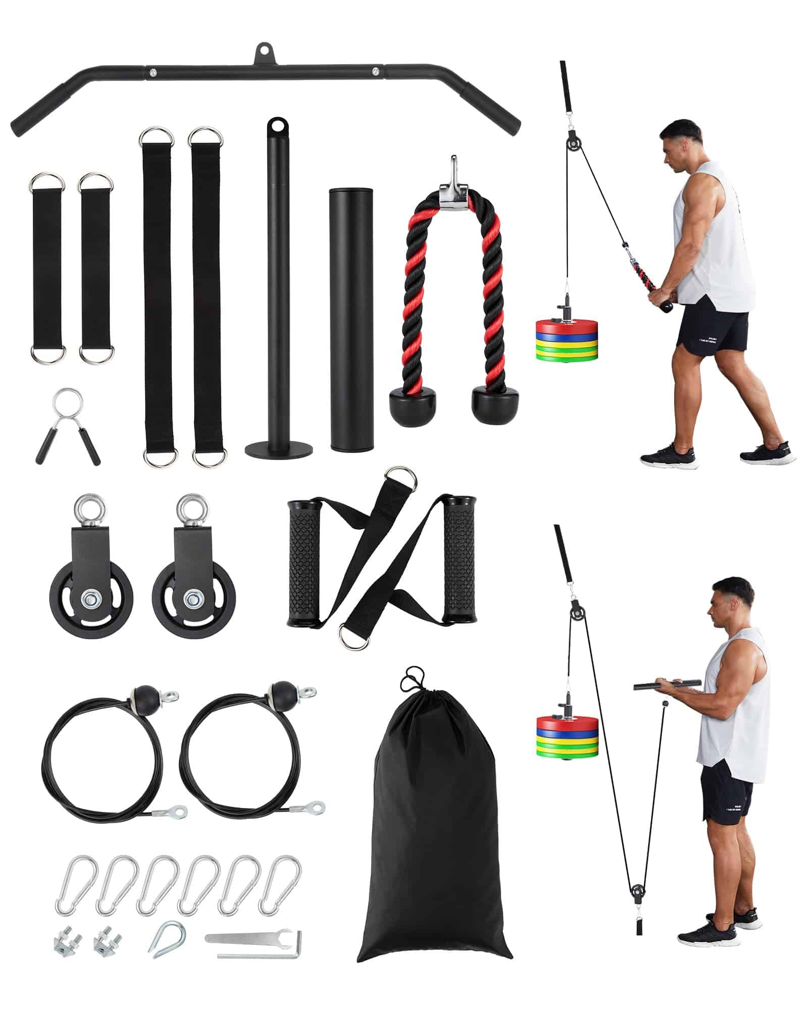 Sistema de Poleas para Gimnasio GarveeLife, Accesorios de