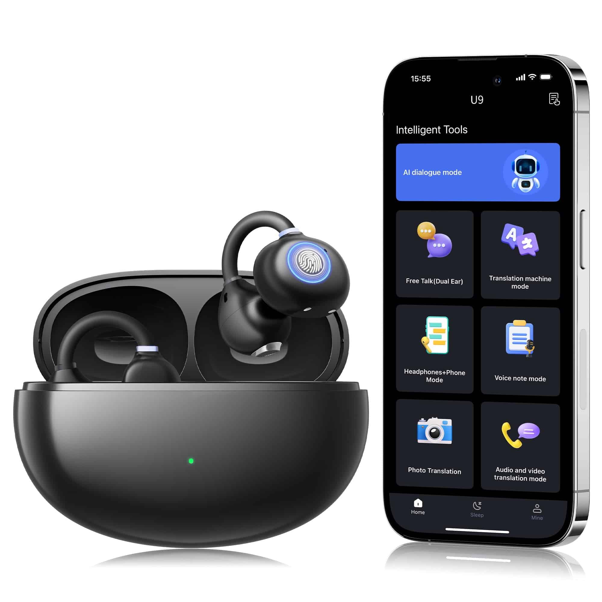 Auriculares Traductores de Idiomas AI, 163 Idiomas &