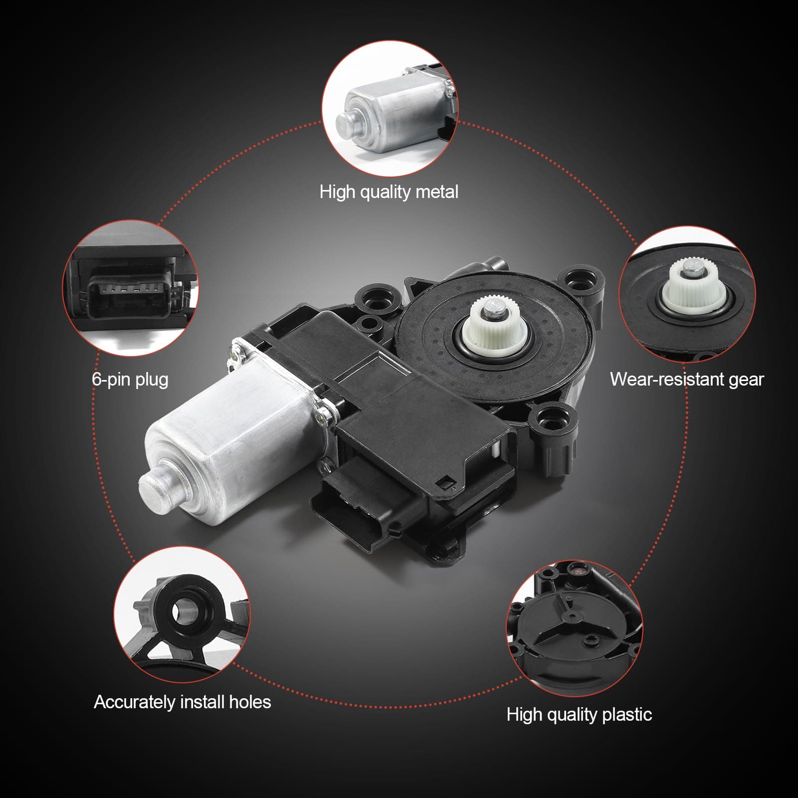 Motor de Ventana Delantera Izquierda/ Lado del Conductor - Imagen 4