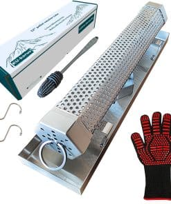 Tubo de ahumador KU-koruo con tapa y bandeja para ahumar -