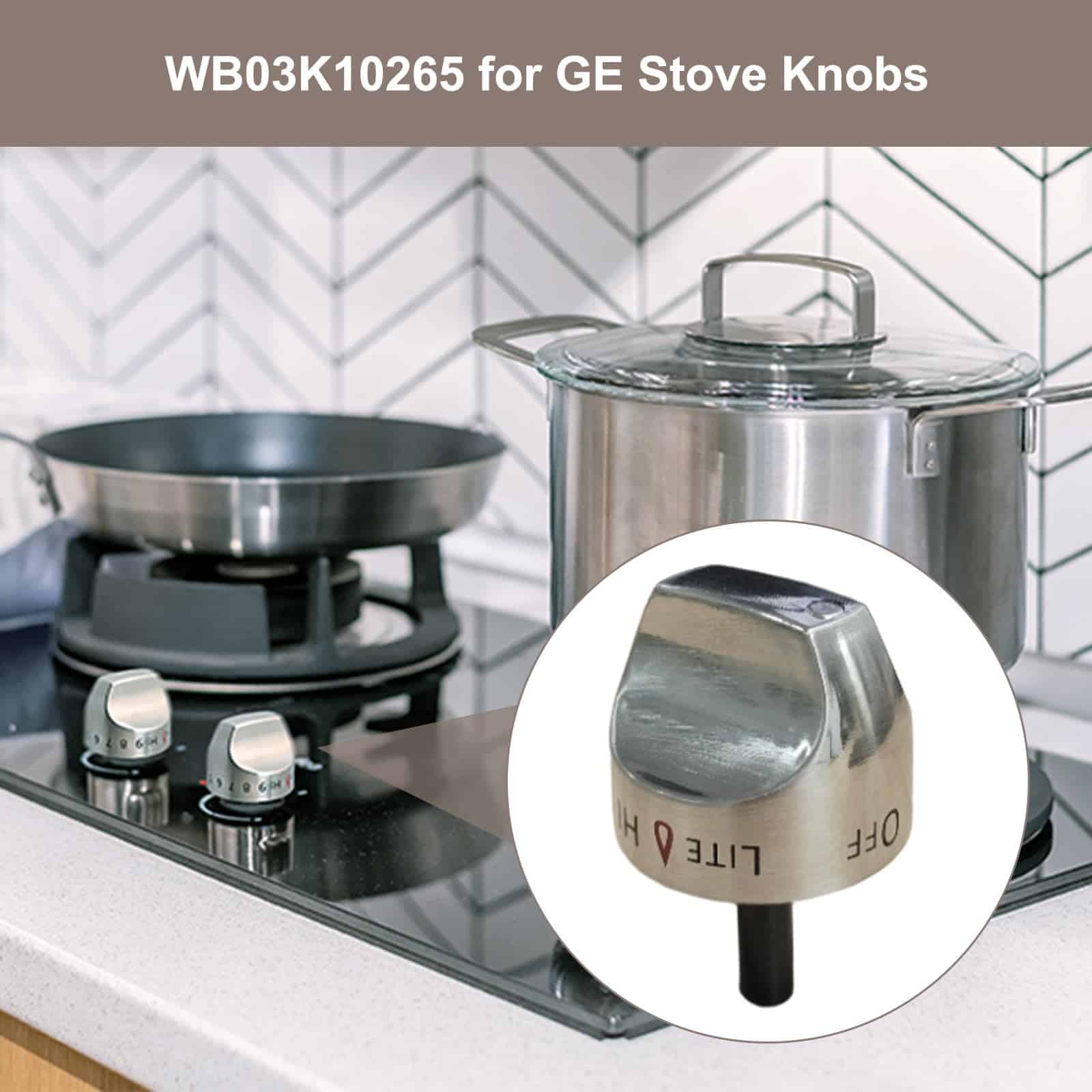 Perillas de control de quemador WB03K10265, 2 unidades de - Imagen 6
