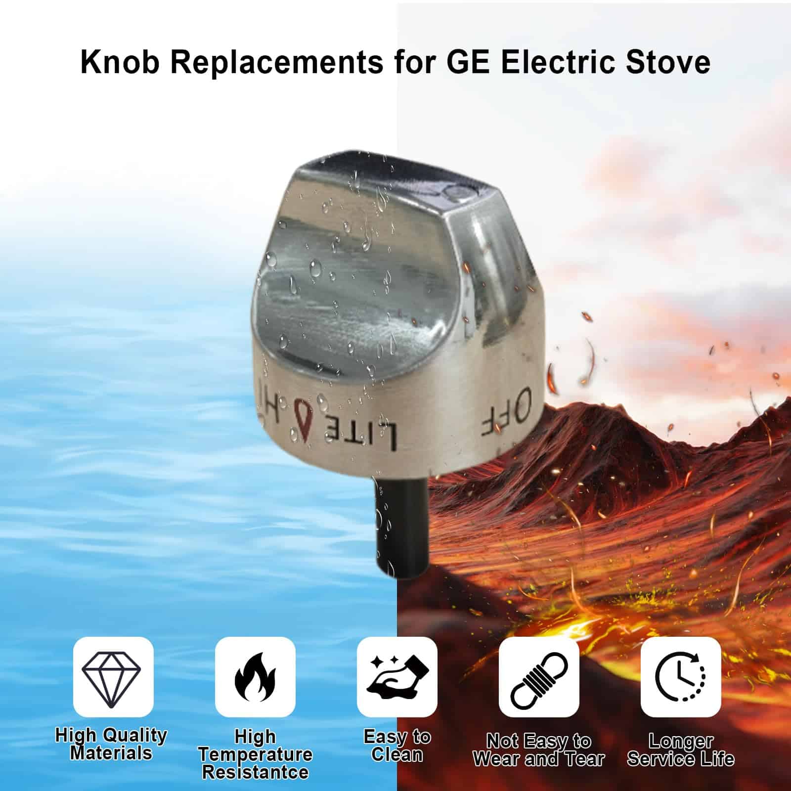 Perillas de control de quemador WB03K10265, 2 unidades de - Imagen 7