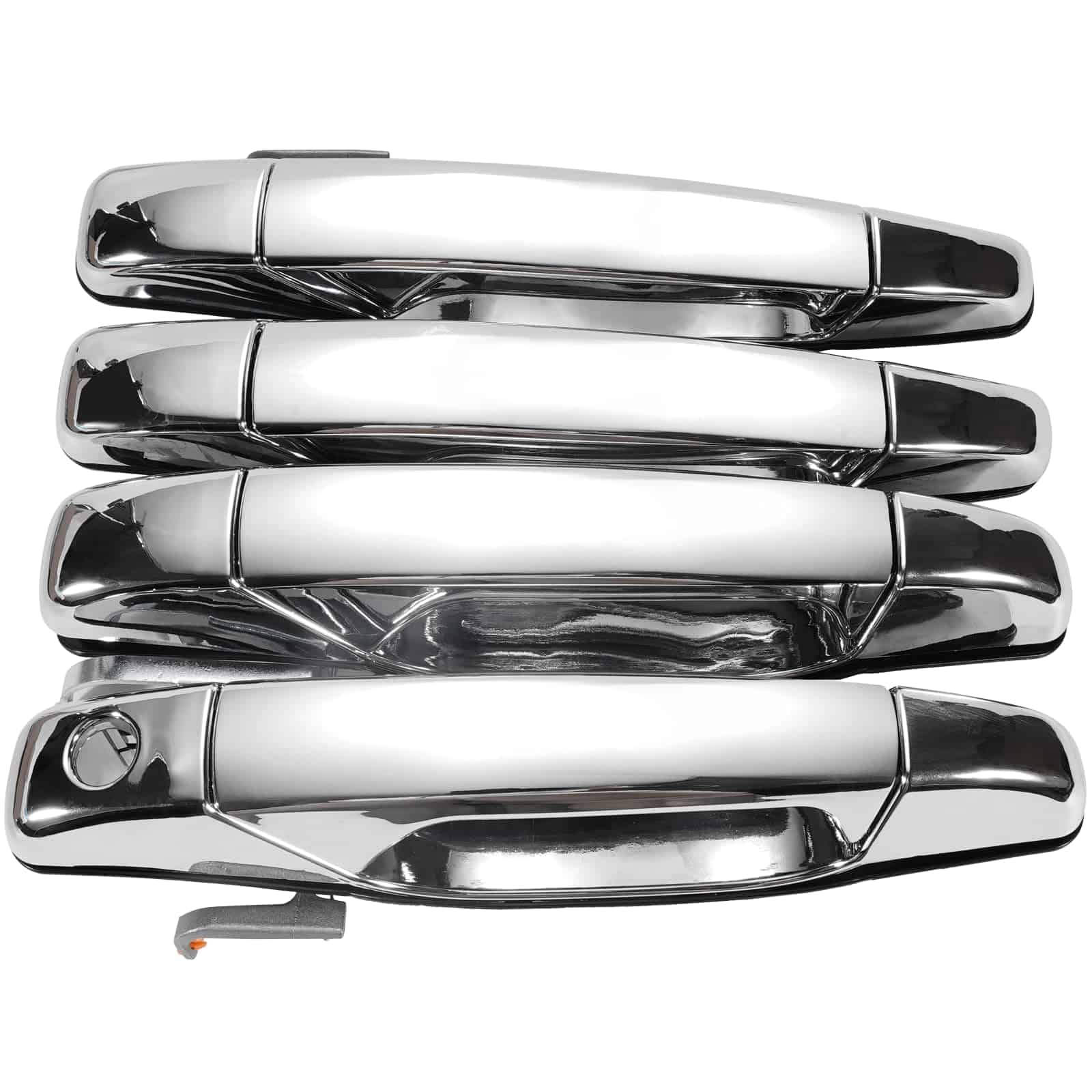 4Pcs Manija de Puerta Exterior Cromada Delantera Trasera