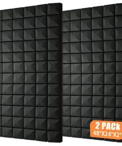 Panel Acústico HUIDNAI 2 Pack 48"x24"x2", Paneles de Espuma