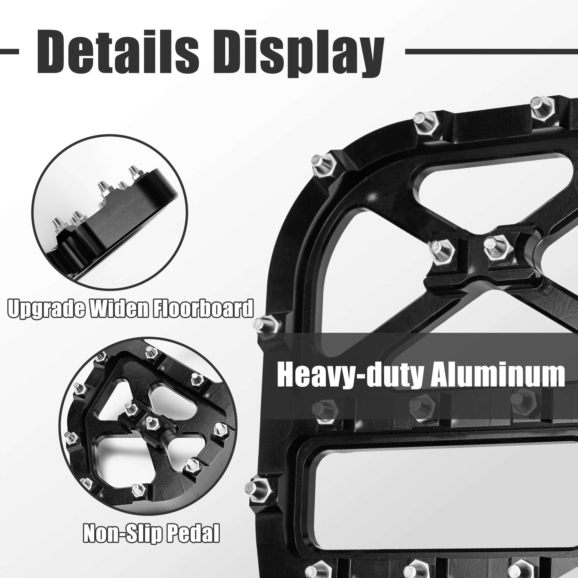 KAMIYONG Reposapiés de Conductor de Aluminio Piso Ancho - Imagen 6