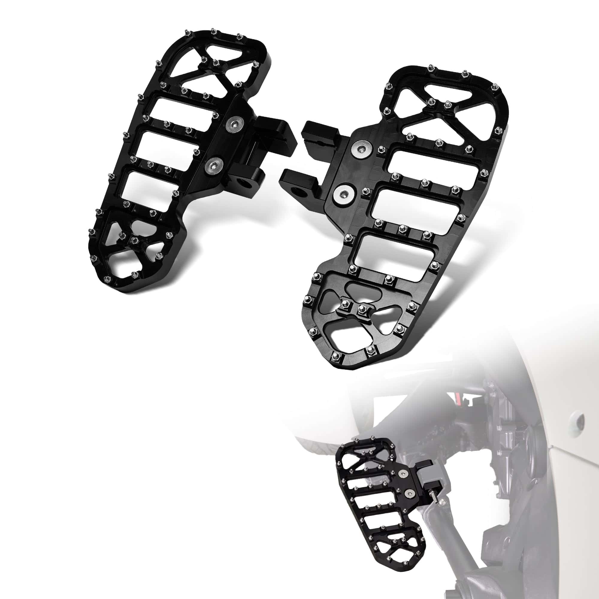 KAMIYONG Reposapiés de Conductor de Aluminio Piso Ancho