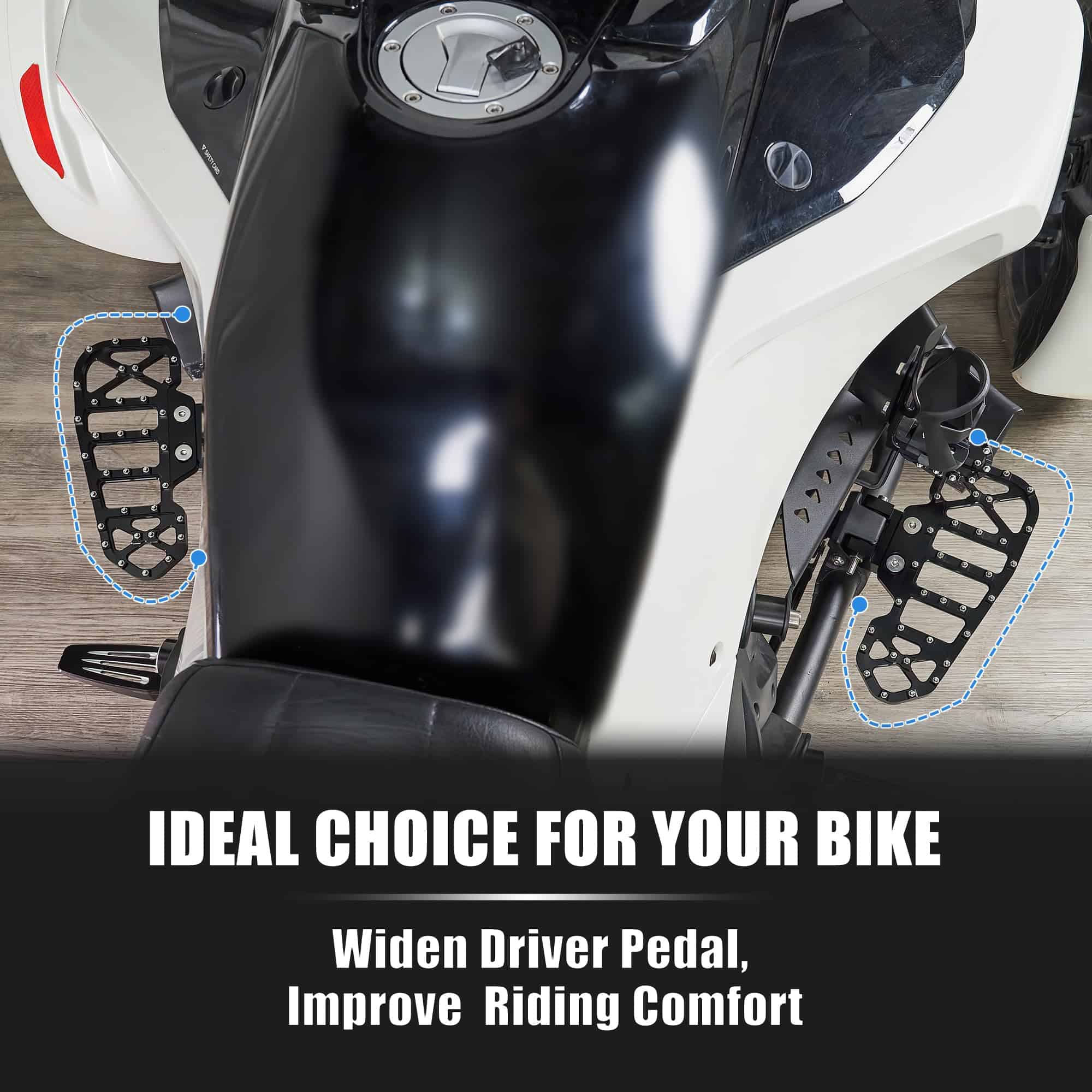 KAMIYONG Reposapiés de Conductor de Aluminio Piso Ancho - Imagen 7