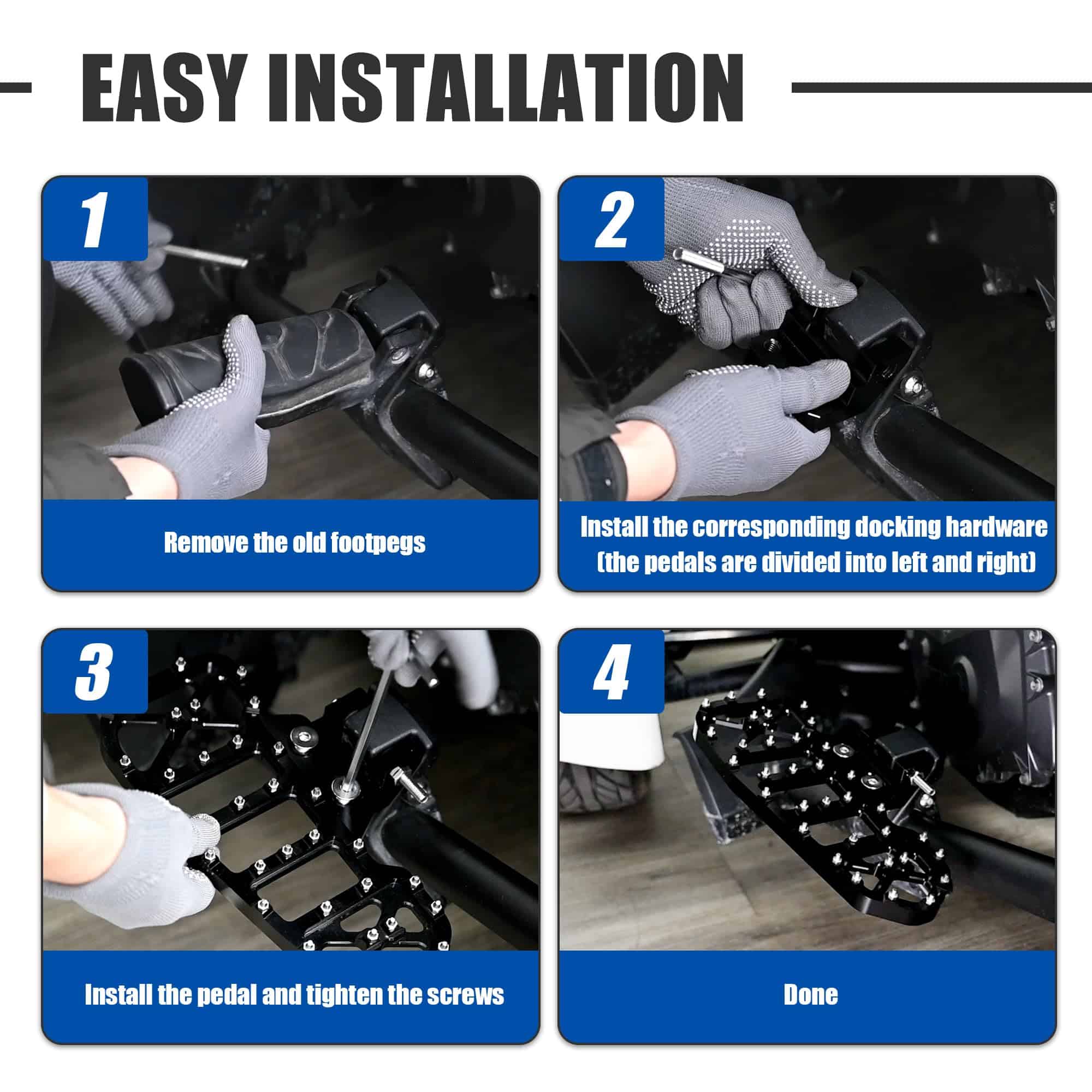 KAMIYONG Reposapiés de Conductor de Aluminio Piso Ancho - Imagen 8