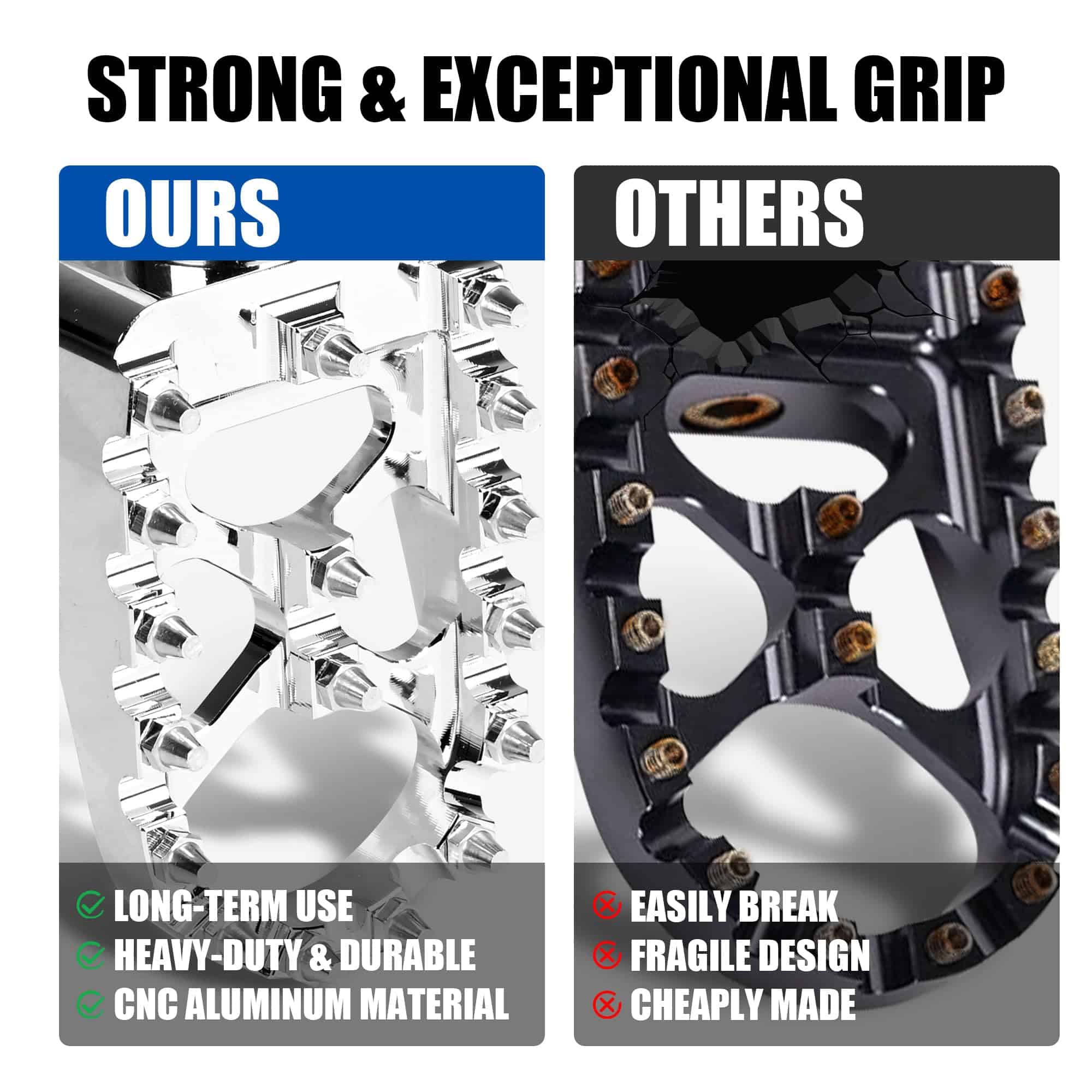 KAMIYONG Pasos de pie para motocicleta CNC Offroad Pedal de - Imagen 5