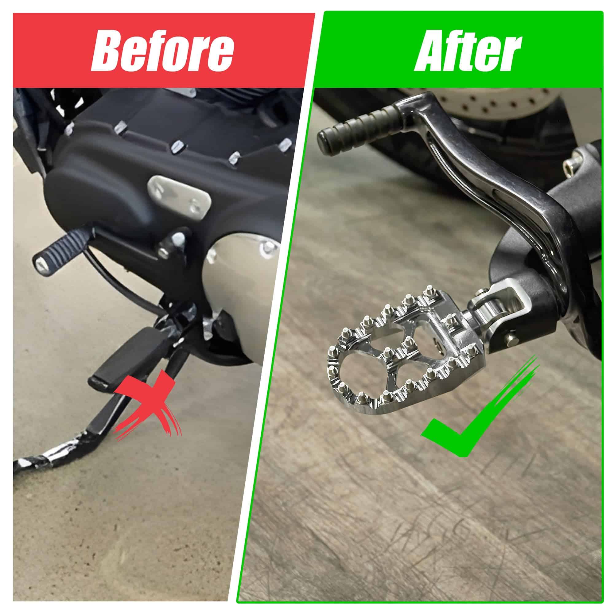 KAMIYONG Pasos de pie para motocicleta CNC Offroad Pedal de - Imagen 6