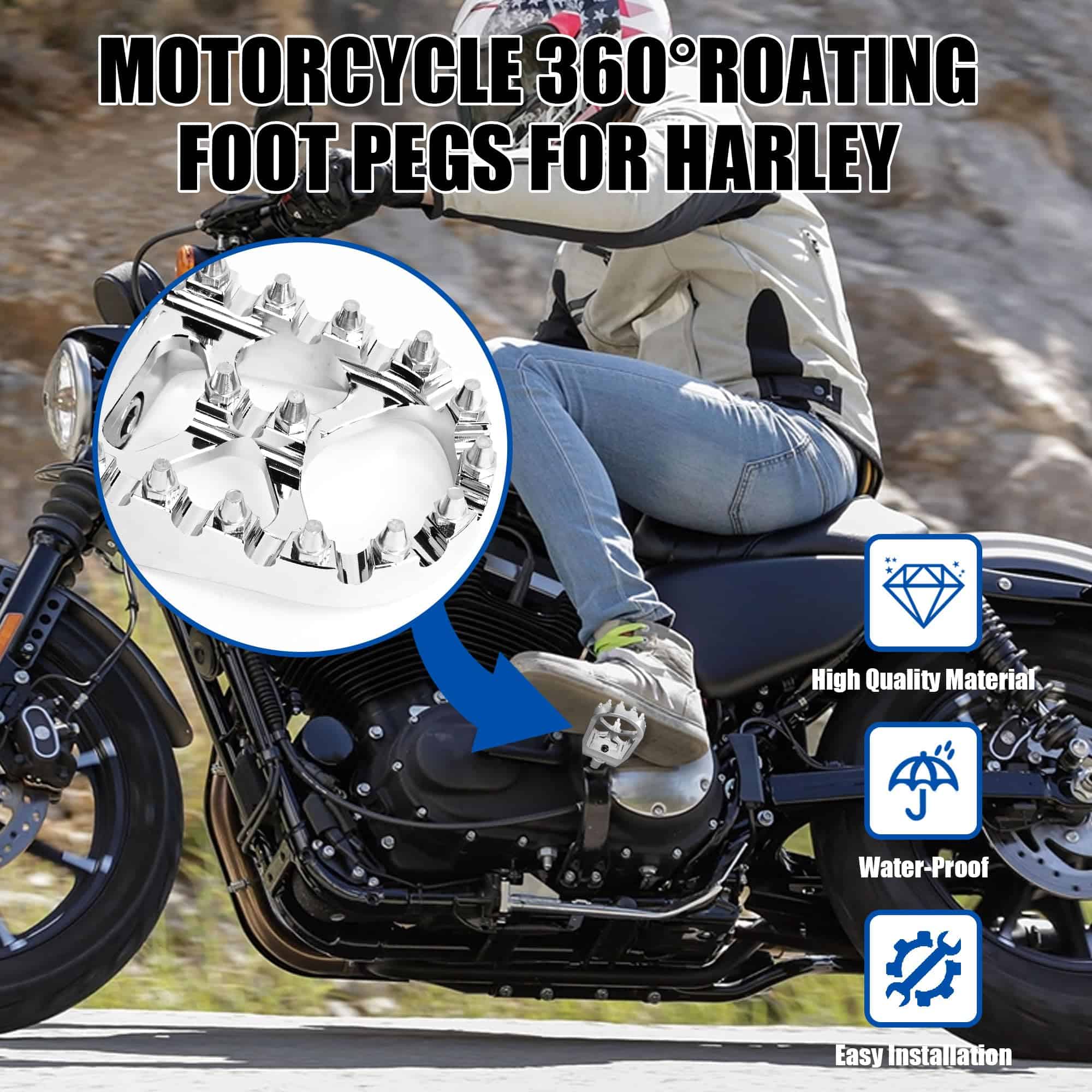 KAMIYONG Pasos de pie para motocicleta CNC Offroad Pedal de - Imagen 7