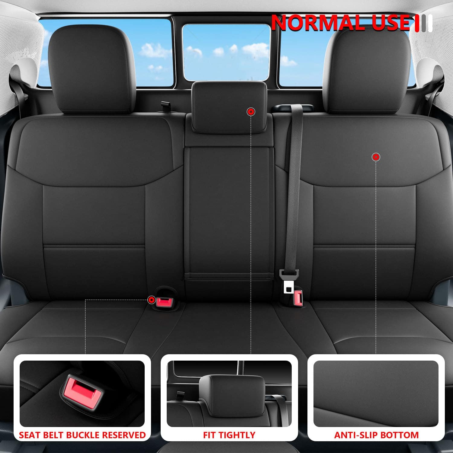 Funda de asiento PTYYDS compatible con 2022-2025 Ford - Imagen 5
