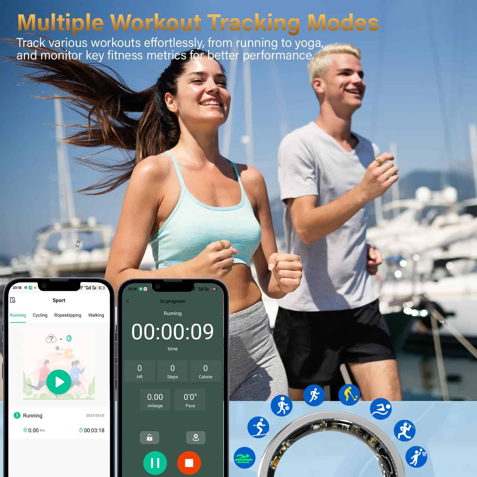 Anillo Inteligente de Fitness para Hombres y Mujeres - - Imagen 7