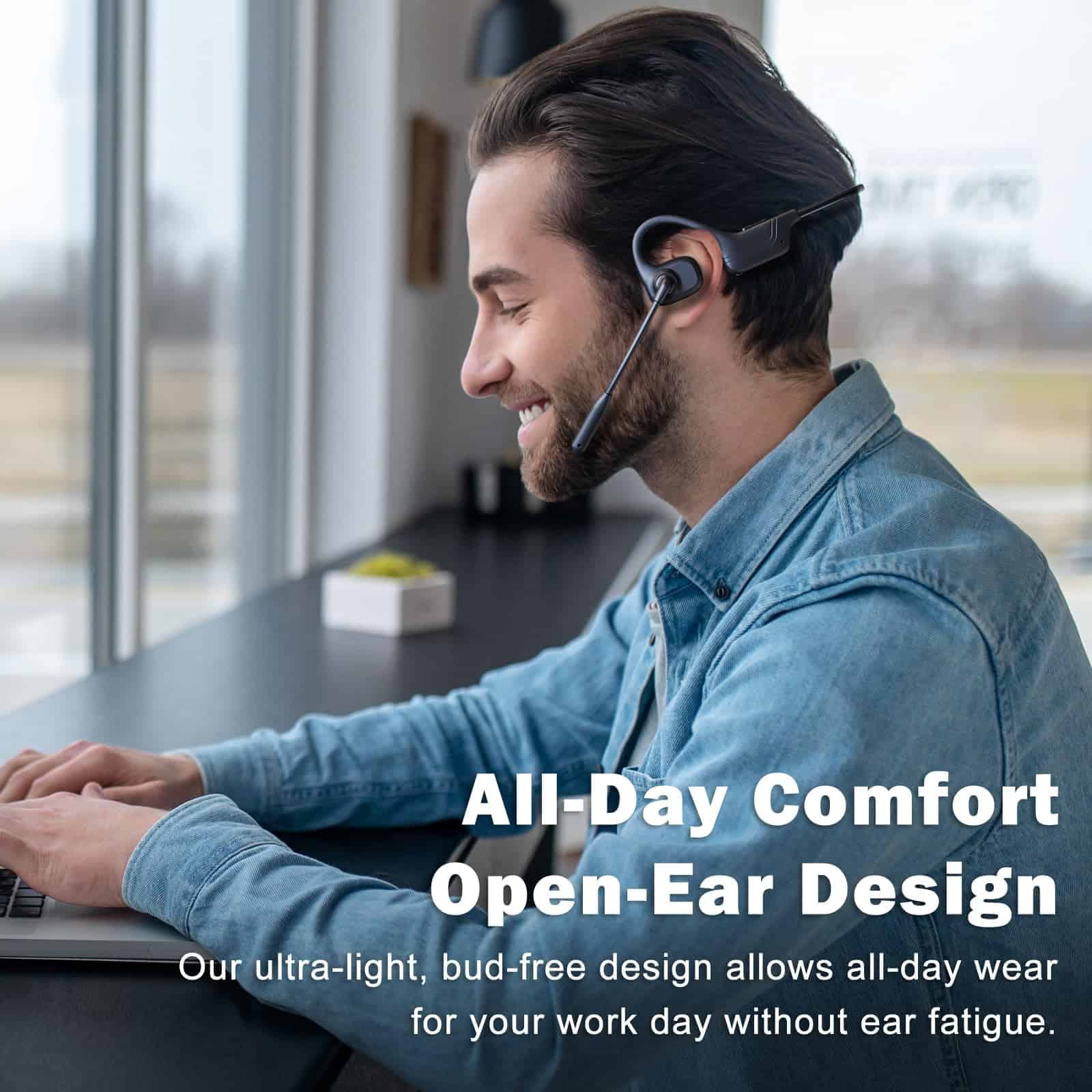 Audífonos de Oreja Abierta con Micrófono, Auriculares - Imagen 7