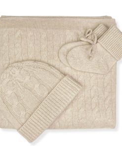 Set de Regalo de Manta, Gorro y Botitas Para Bebé 100%