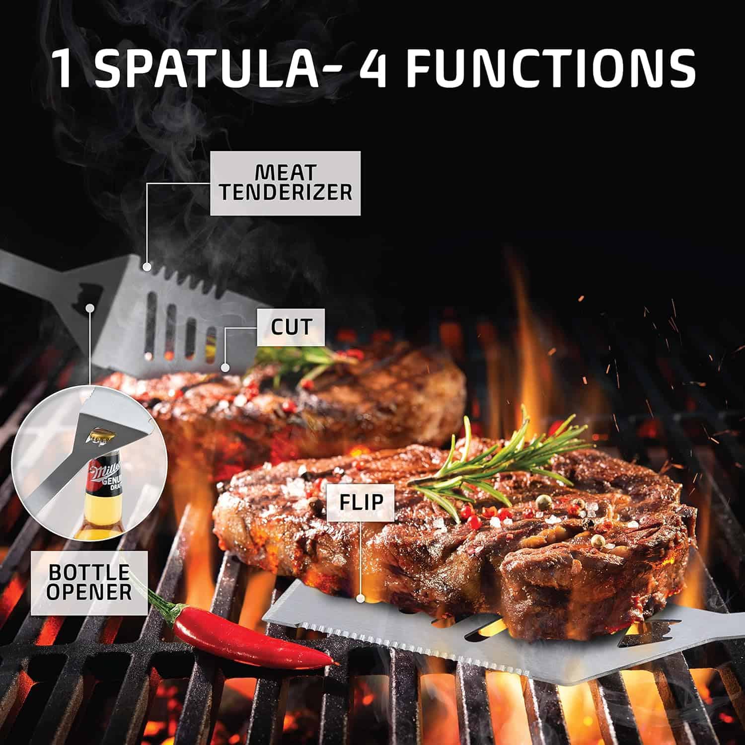 Juego de accesorios para parrilla Kaluns, Regalos para papá - Imagen 5