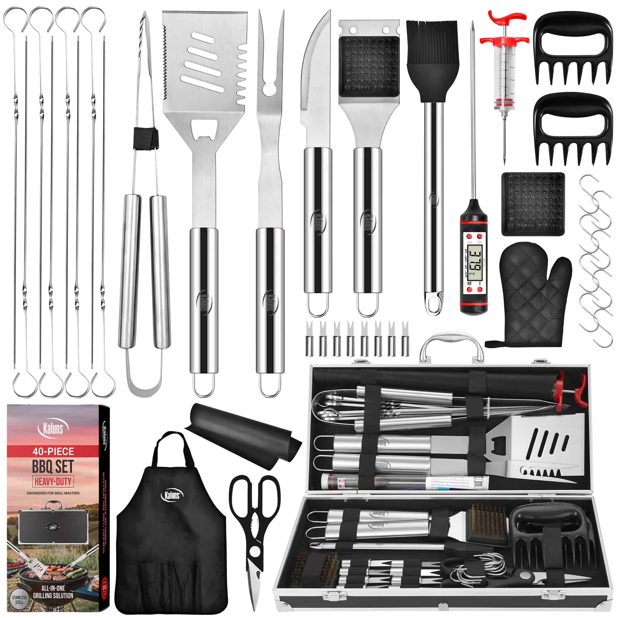 Accesorios de Barbacoa Kaluns, Juego Completo de Parrilla