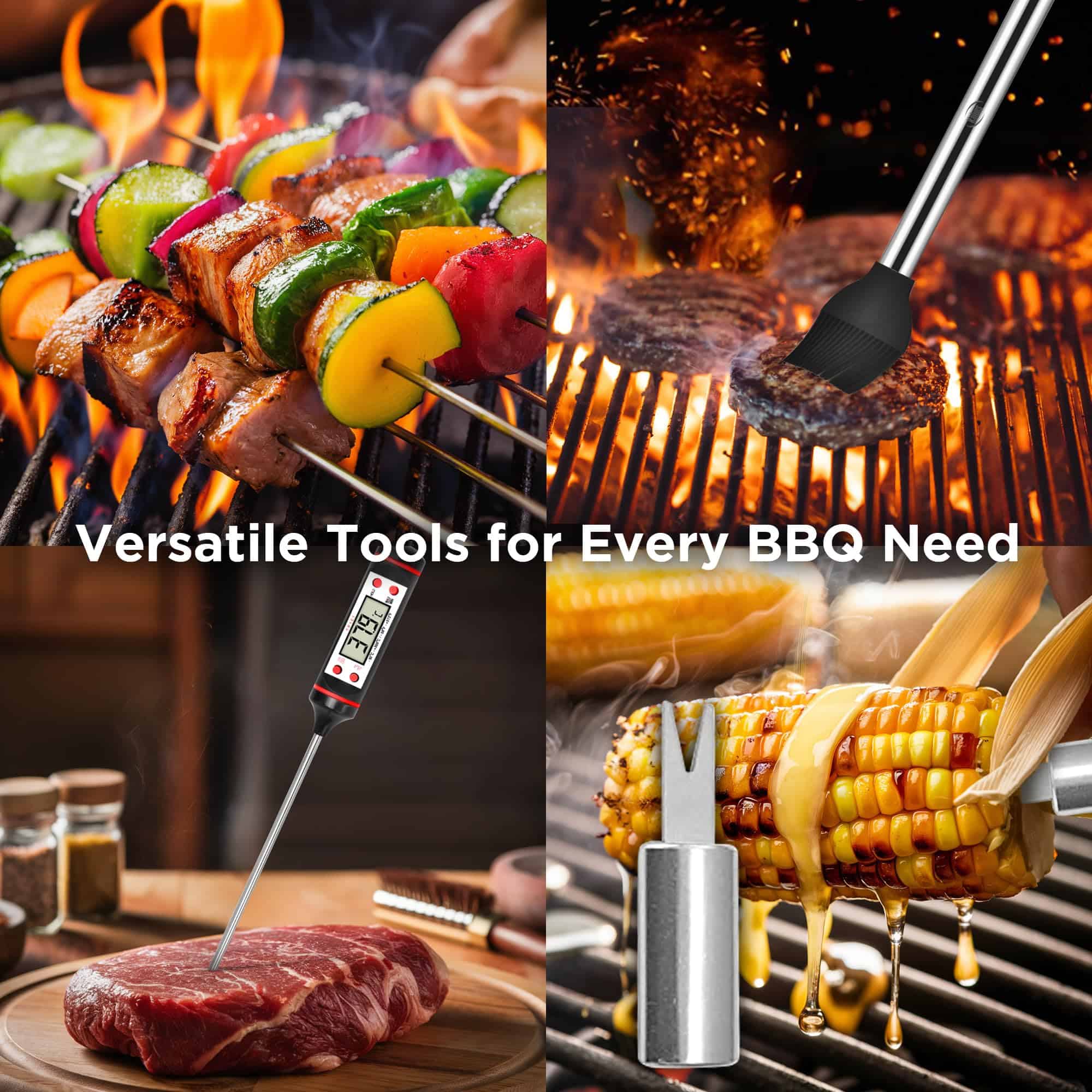 Set de Accesorios para Parrilla Kaluns, -Acero inoxidable - Imagen 6