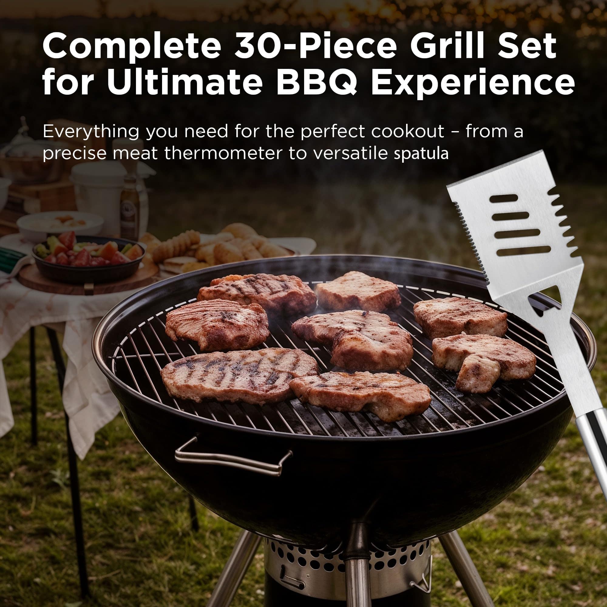 Set de Accesorios para Parrilla Kaluns, -Acero inoxidable - Imagen 4