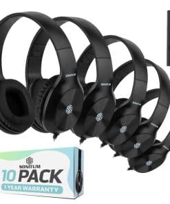 Audífonos para salones de clase-Pack de 10, con micrófono