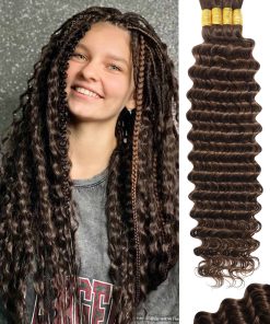 Cabello de Trenzar Humano Color Chocolate Marrón 20