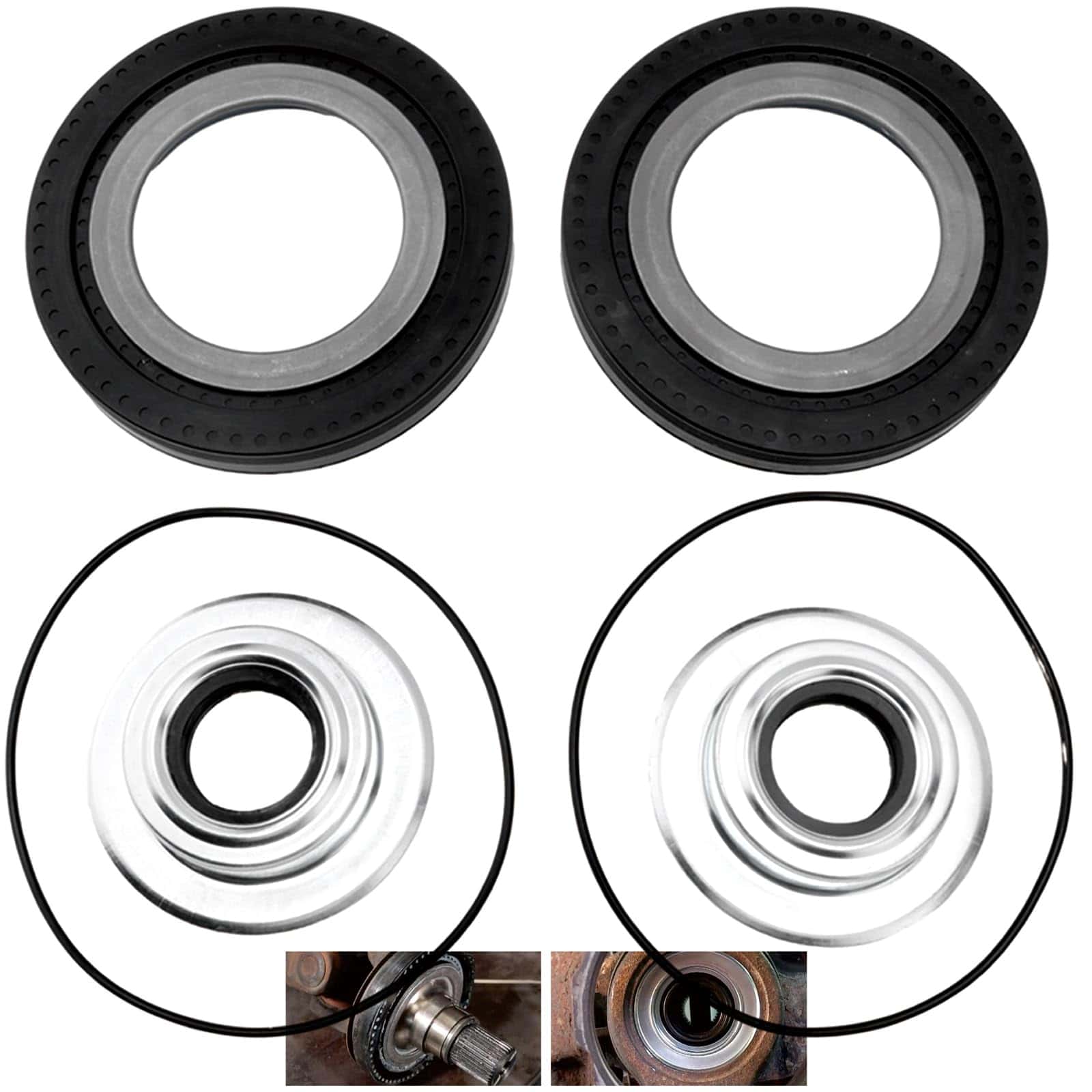 Kit de sellos de eje de cubo de eje delantero Premium y