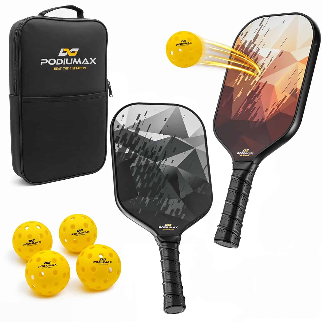 Set de 2 Paletas de Pickleball PodiuMax, Superficie de