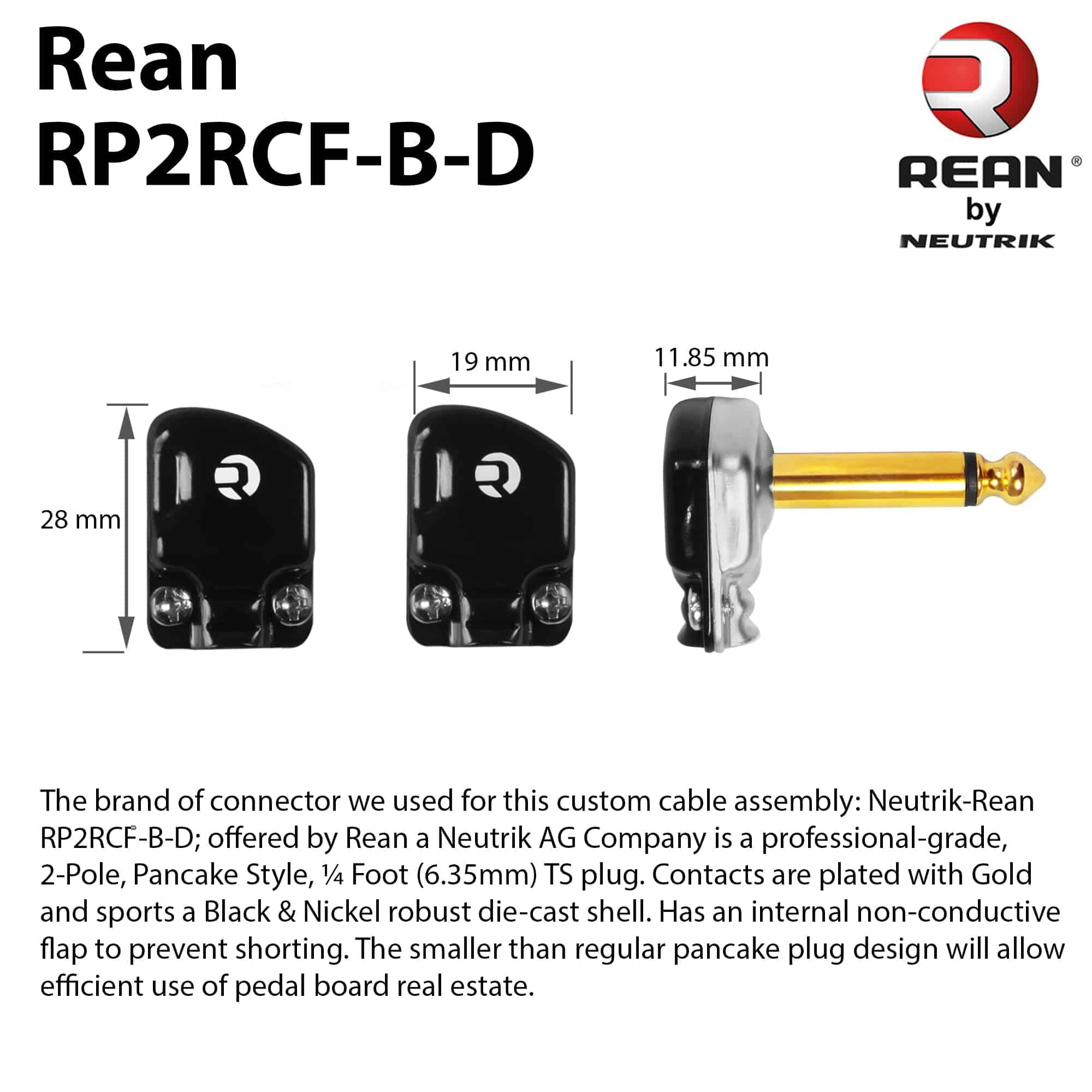 2 Unidades - 4 Pulgadas - WBC-PRO-Pedal - 22 AWG - - Imagen 6
