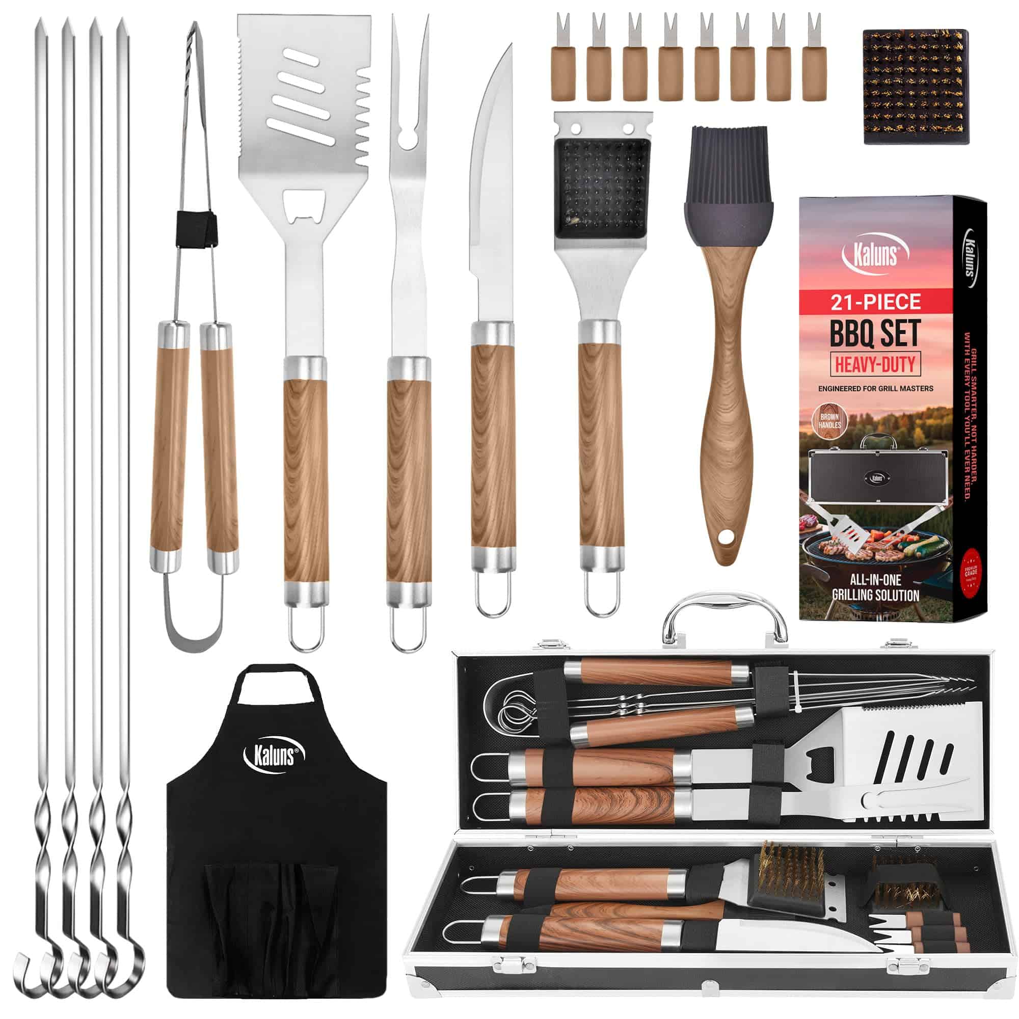 Juego de accesorios para parrilla Kaluns, Regalos para papá