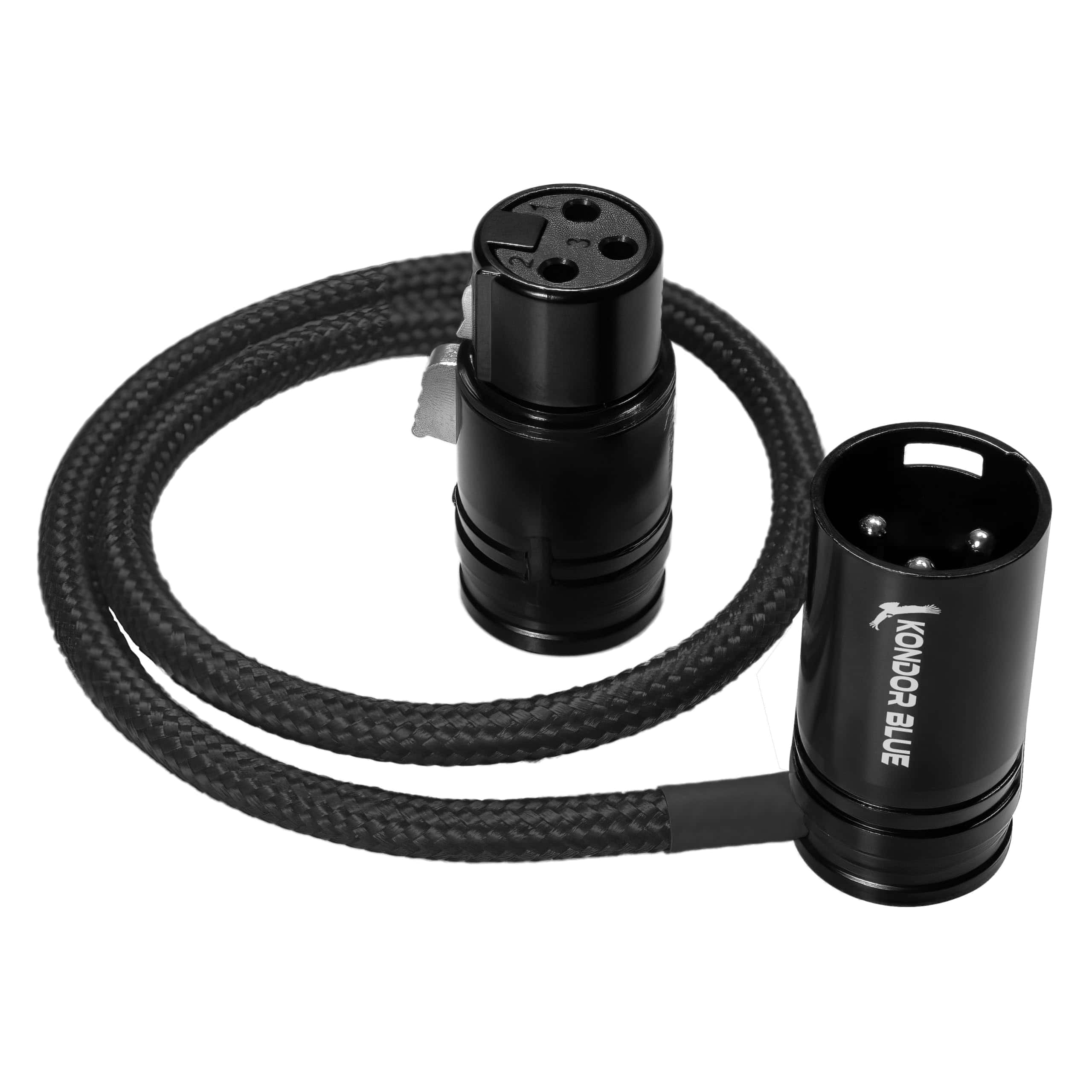 KONDOR BLUE | Cable XLR Recto de Bajo Perfil de 16" con