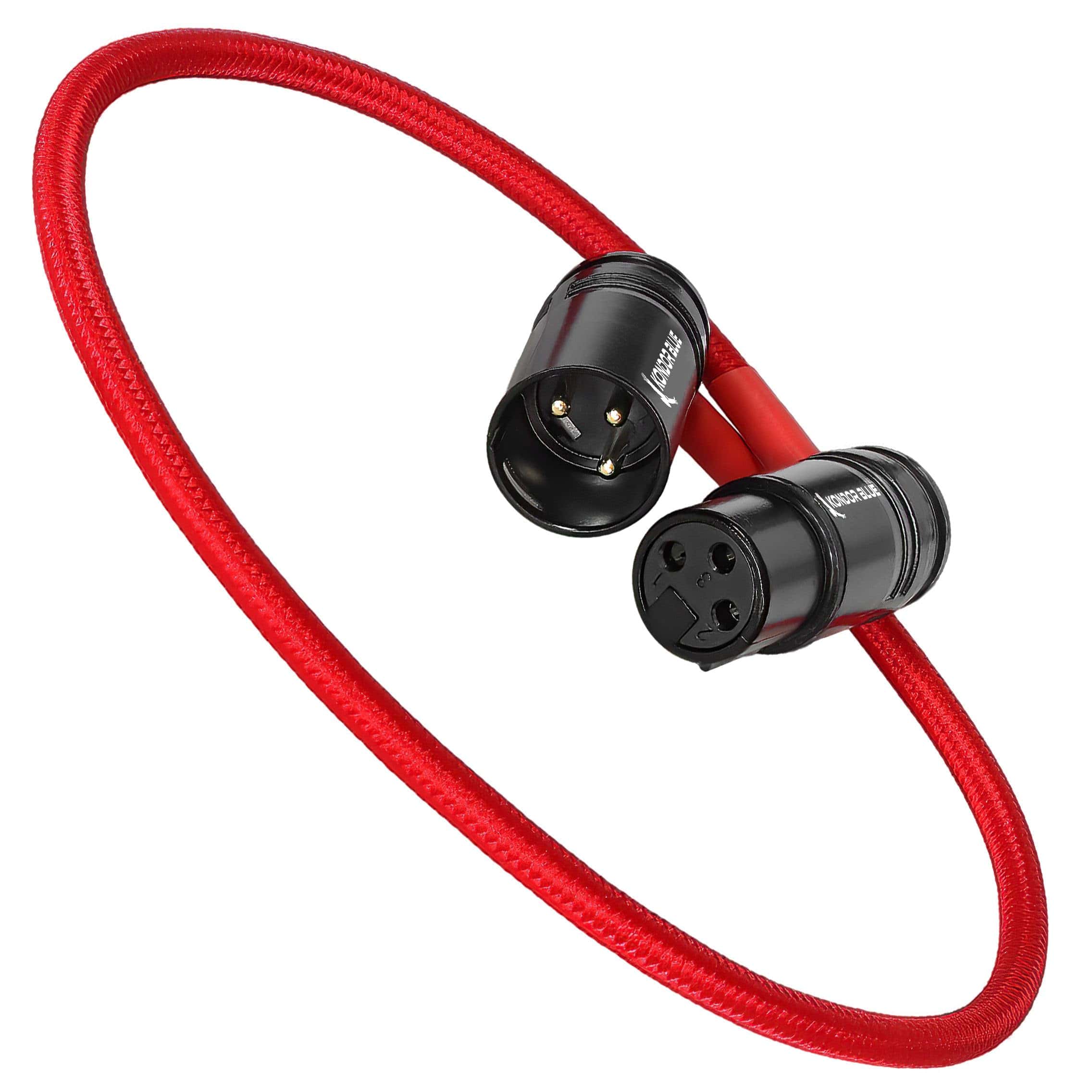 KONDOR BLUE | Cable XLR Recto de Bajo Perfil de 16 pulgadas - Imagen 3