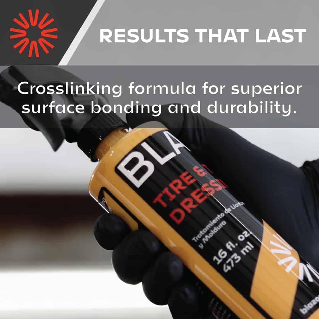 BLAZON Tire & Trim Dressing Spray - Brillo extremadamente - Imagen 7