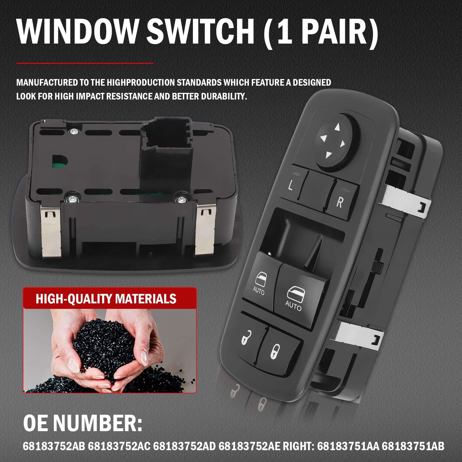 Fraylis 68183752AB 68183752AC Interruptor Principal de - Imagen 4