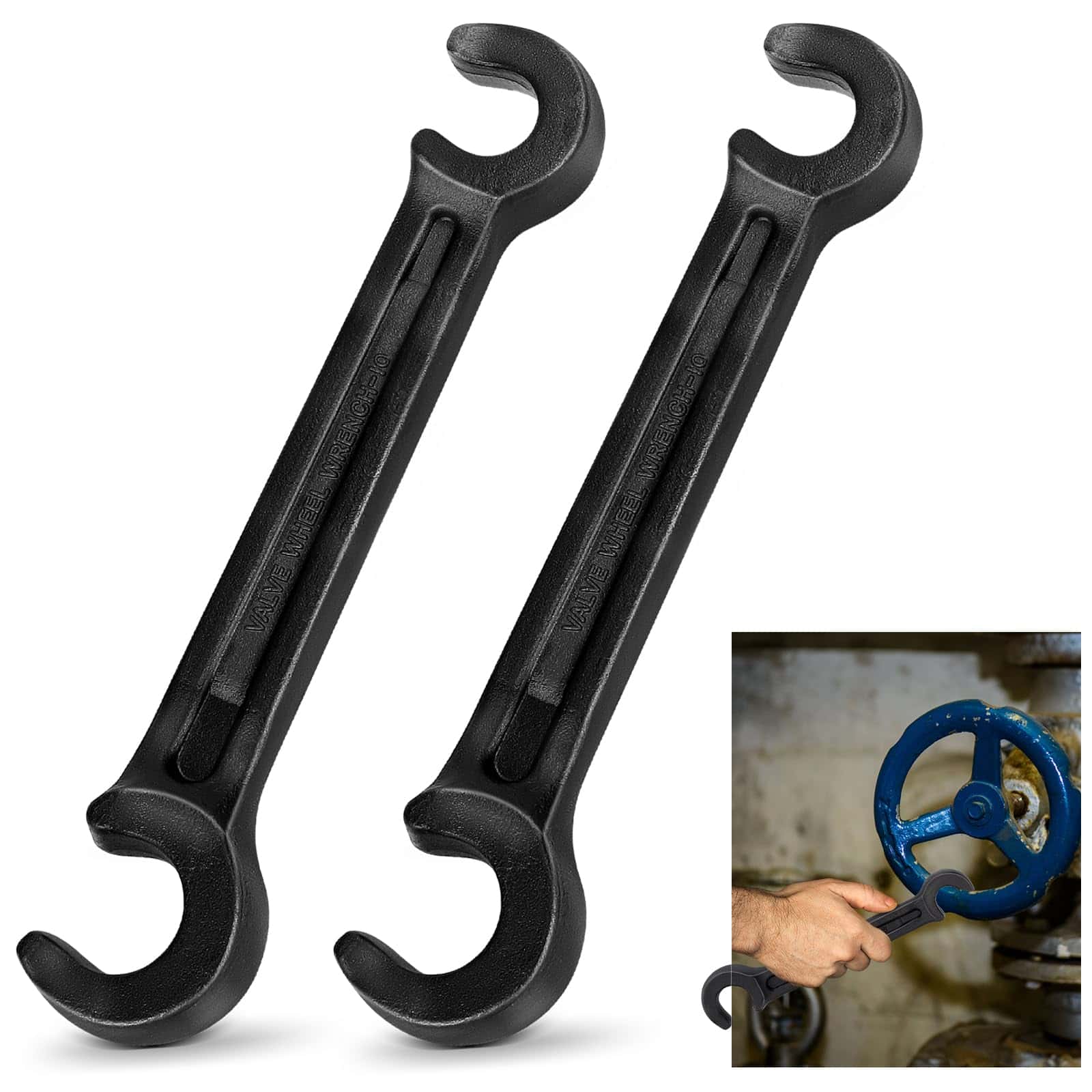 Llave de Rueda de Válvula de Doble Extremo de 10 Pulgadas