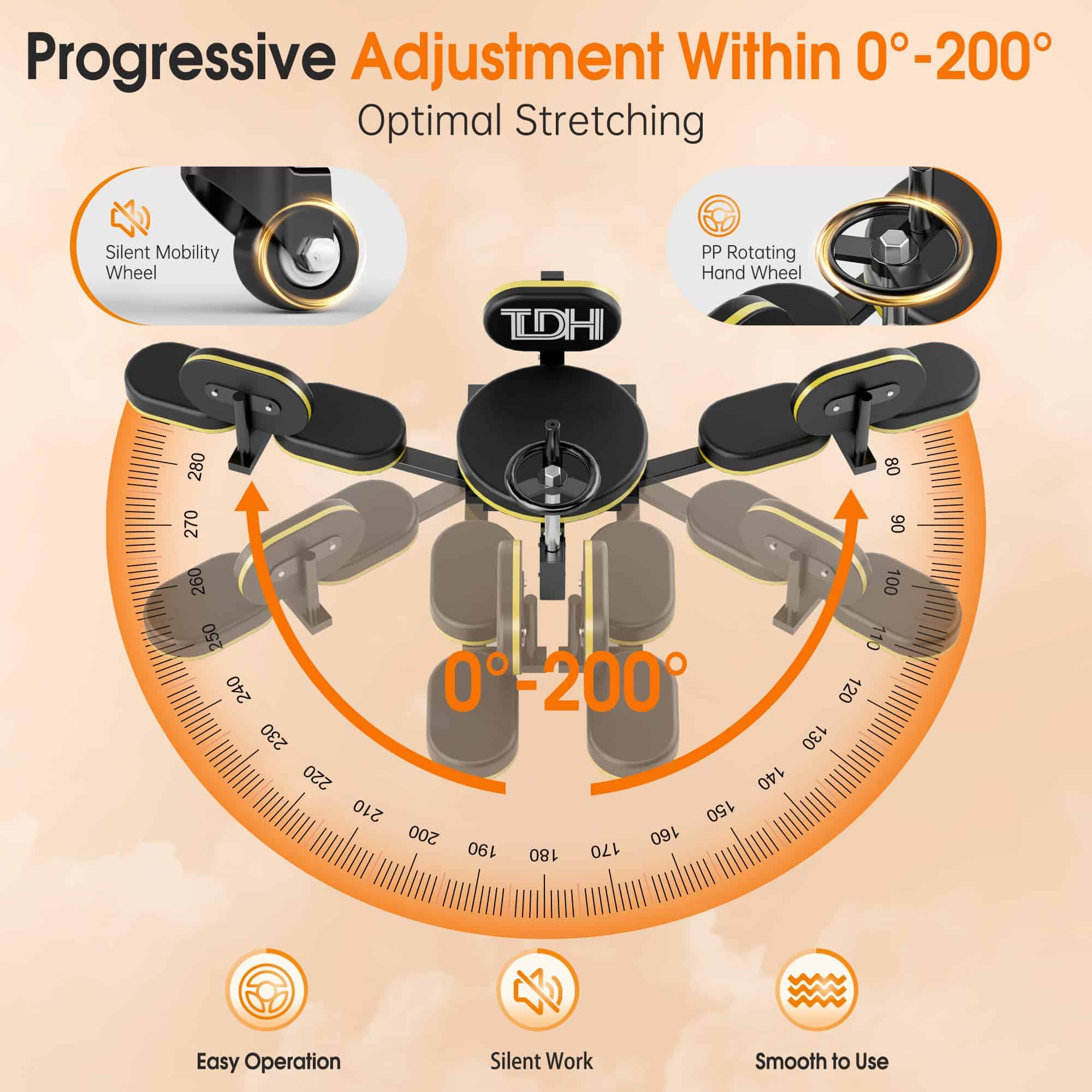 Máquina para estirar piernas TDH, equipo ajustable de - Imagen 4