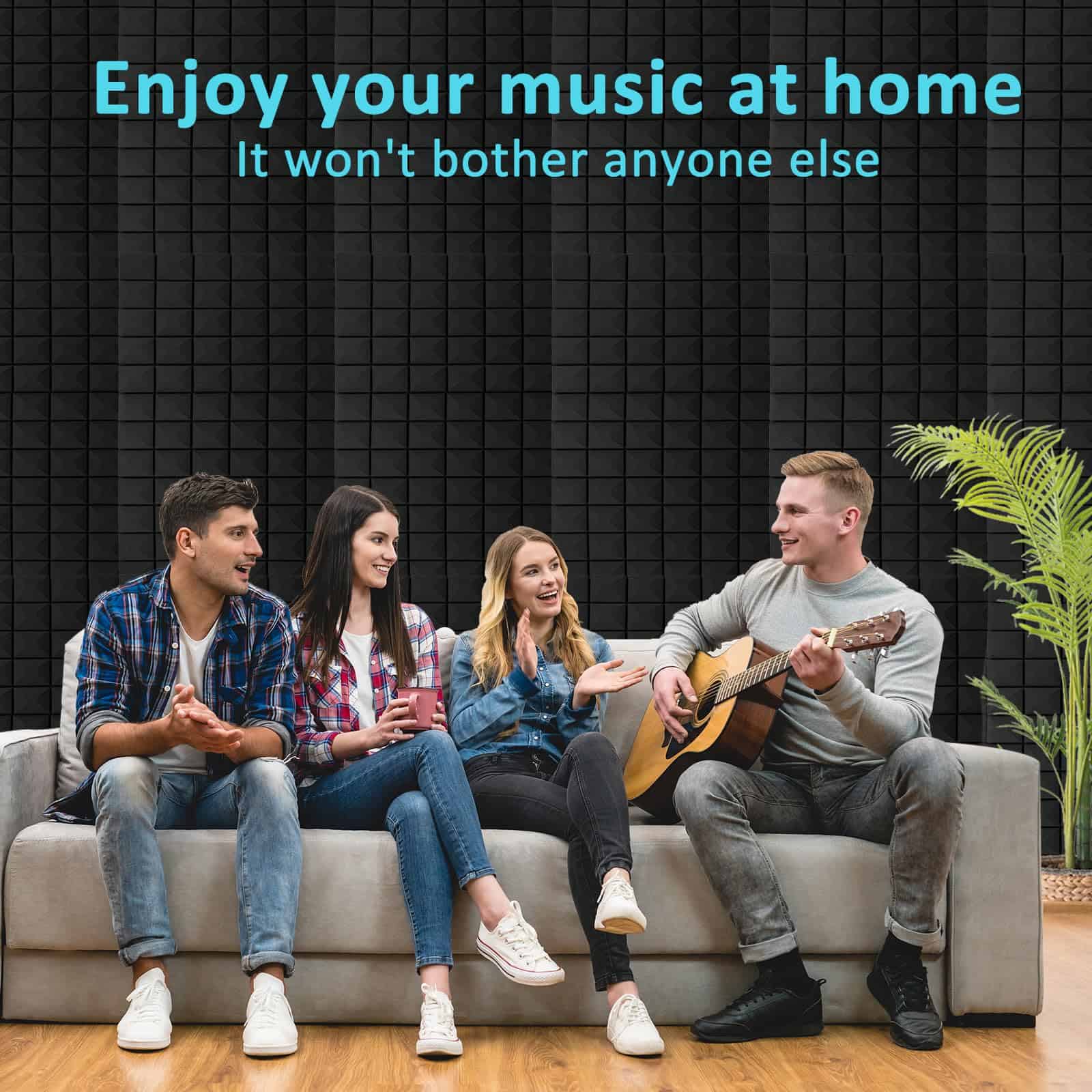 Paneles de Espuma Acústica HWLIYUTAI 2 Pack 48"x24"x2" - - Imagen 7