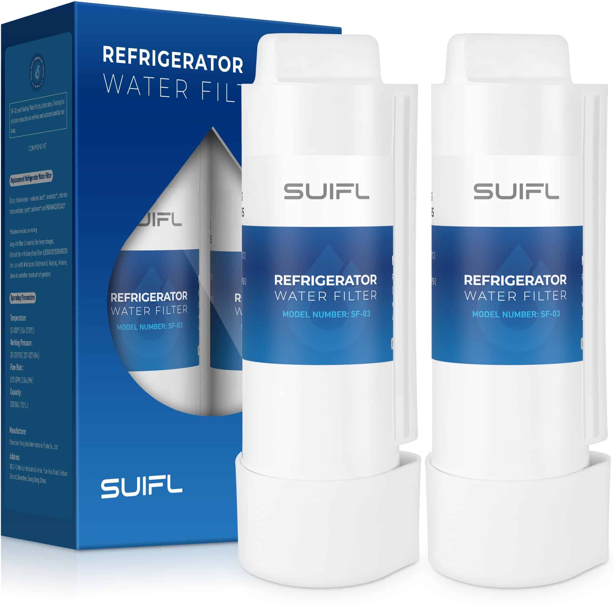 Filtro de Agua de Repuesto SUIFL EDRARXD1, -Blanco