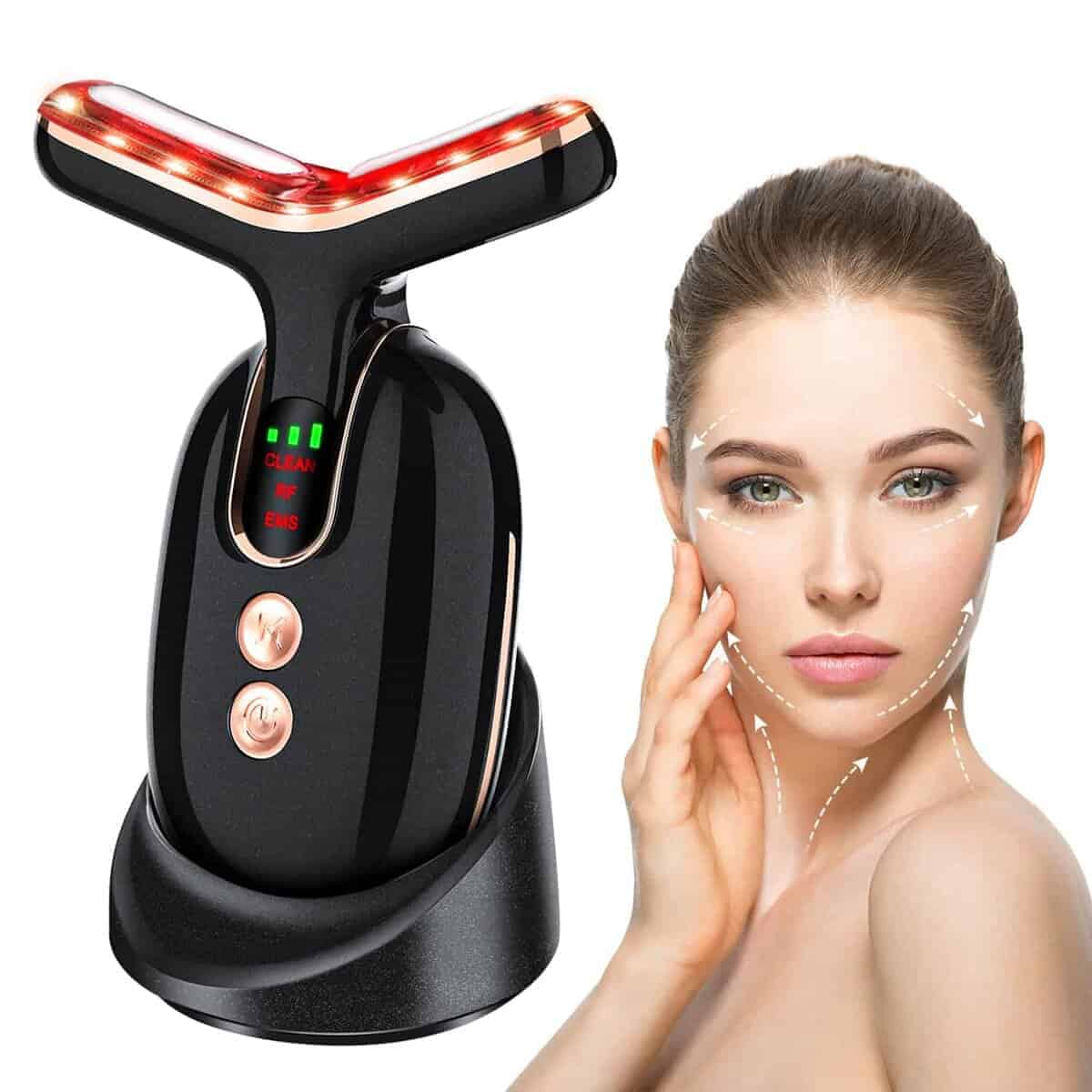Masajeador Facial con Terapia de Luz Roja para Cara y