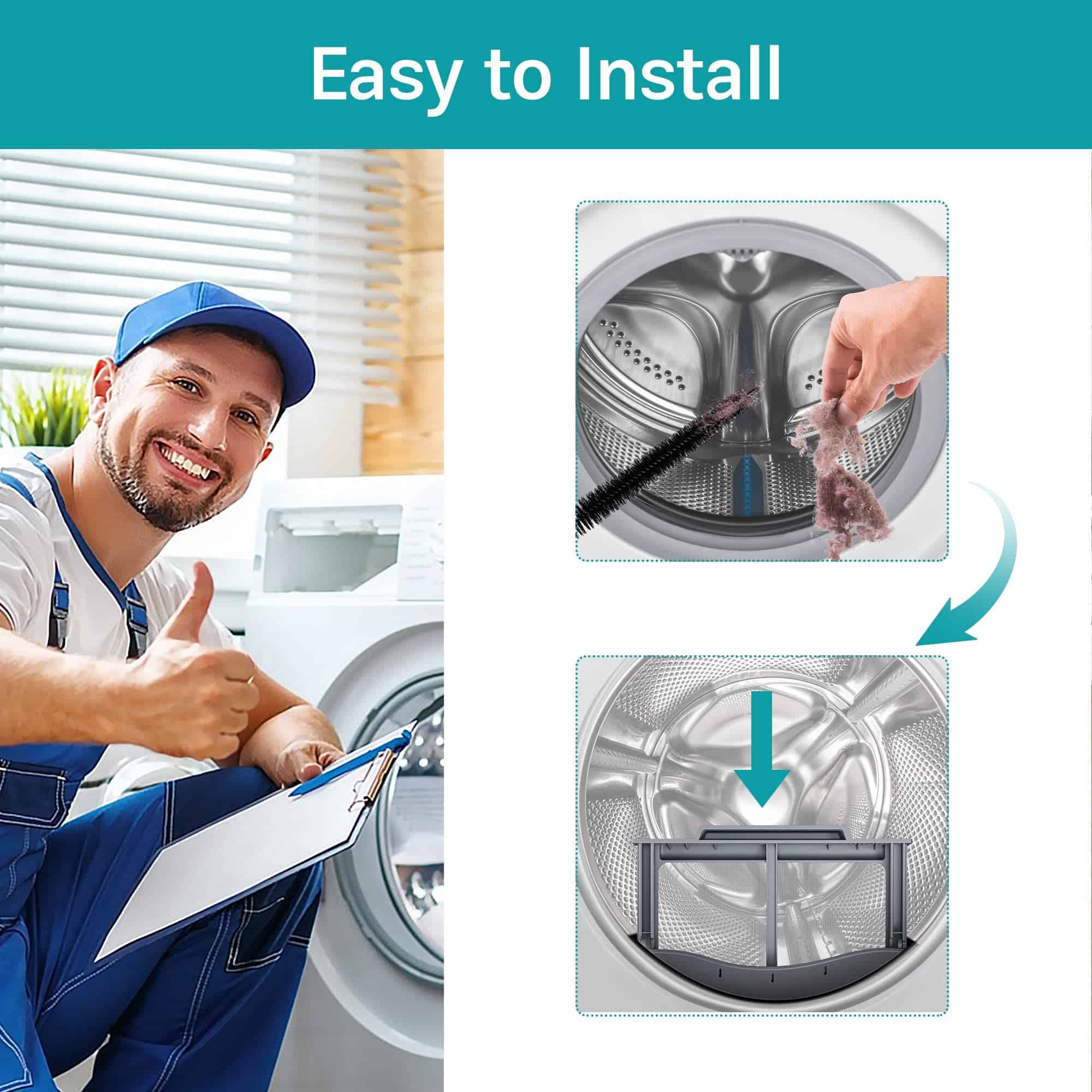 2 Pack Filtro de Pelusa para Secadora Reemplazo DC97-16742A - Imagen 9