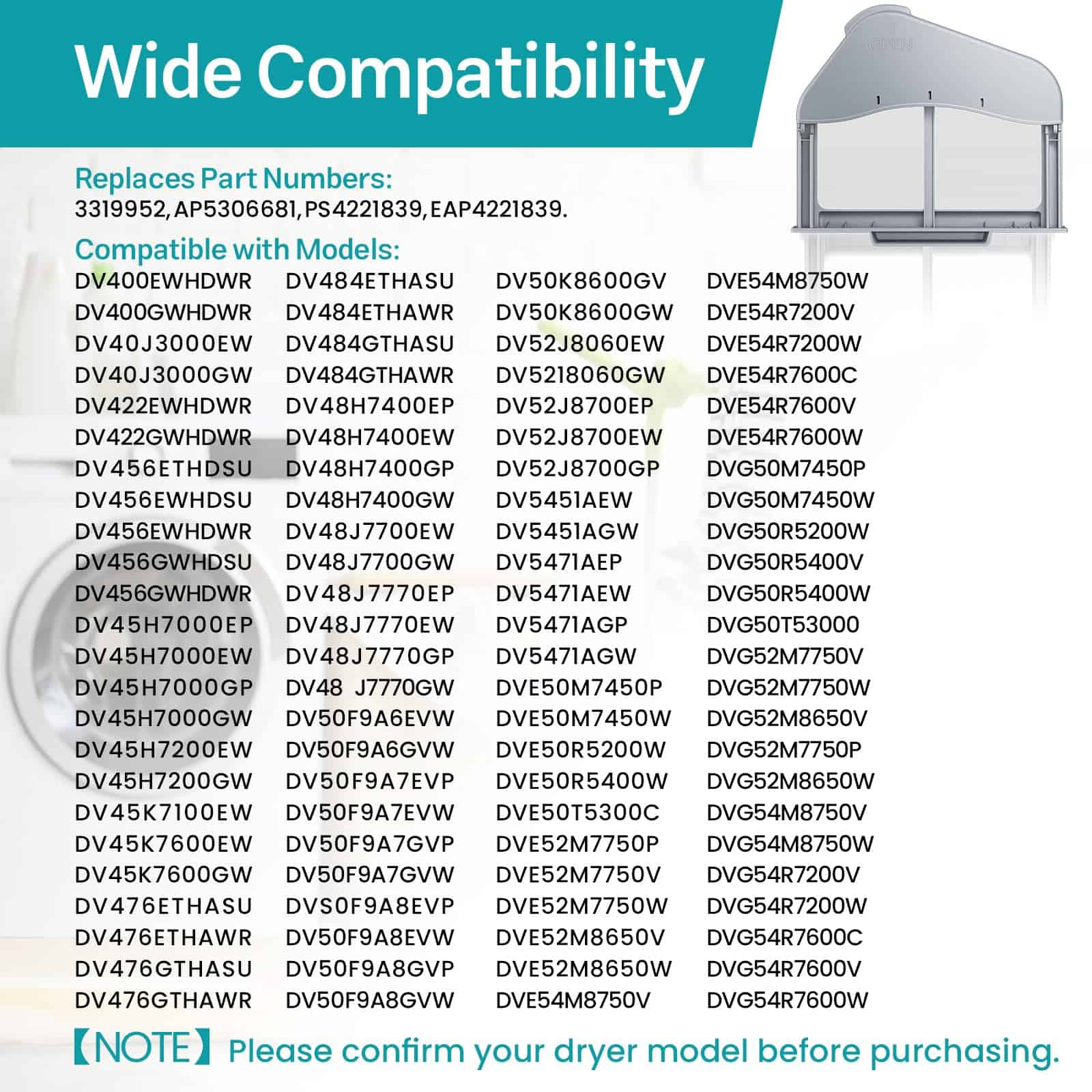 2 Pack Filtro de Pelusa para Secadora Reemplazo DC97-16742A - Imagen 4